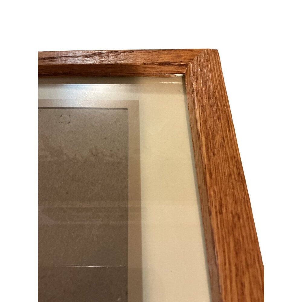 Set Of 3 Oak Picture Frames Varying Sizes With Glass Panels & Rustic Finish - Picture 8 of 10